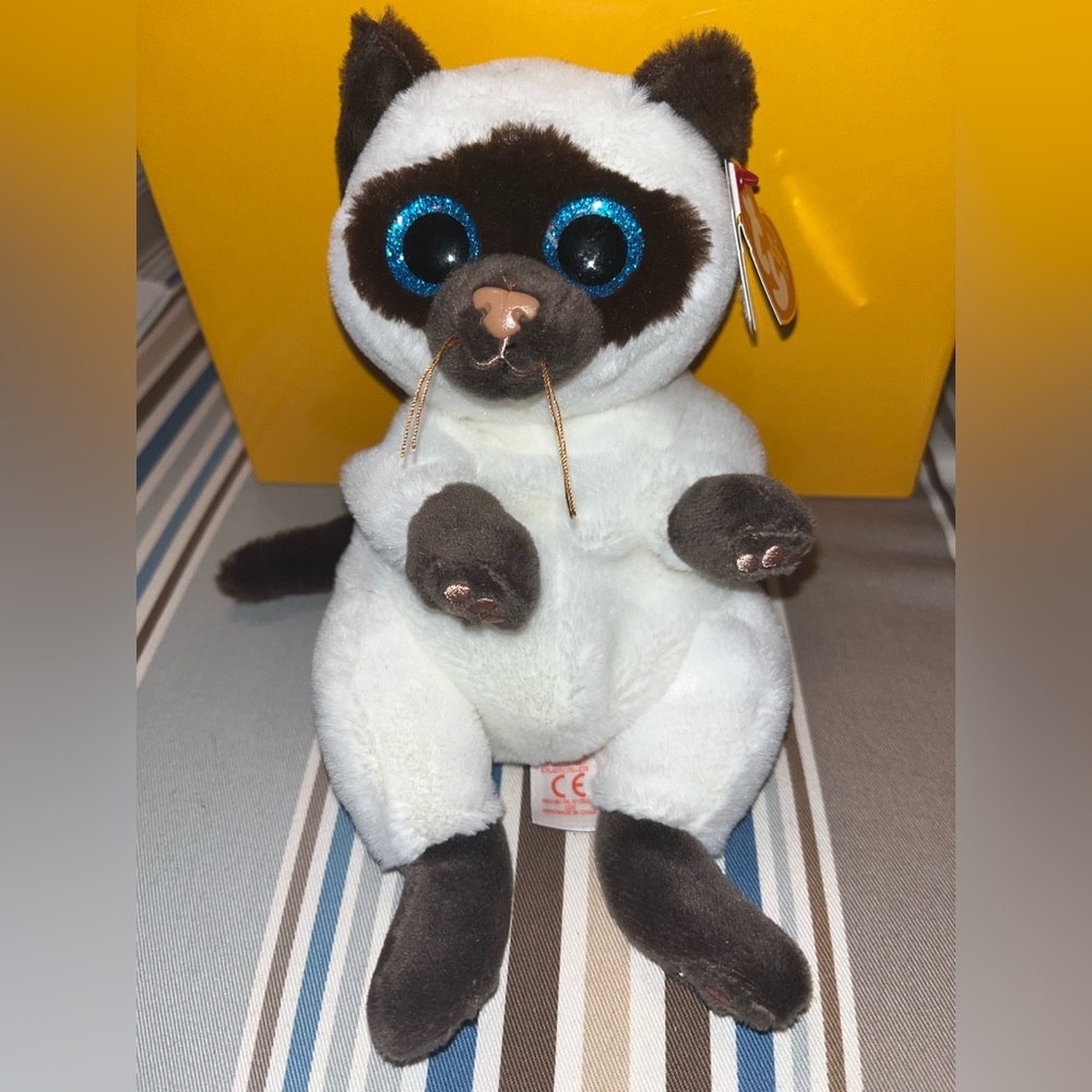 Ty Beanie Baby Bellies - MISO the Siamese Cat (6 inch) Stuffed Plush Toy MWMTs